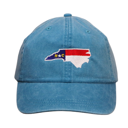 Embroidered Hat * NC Flag Design * Teal
