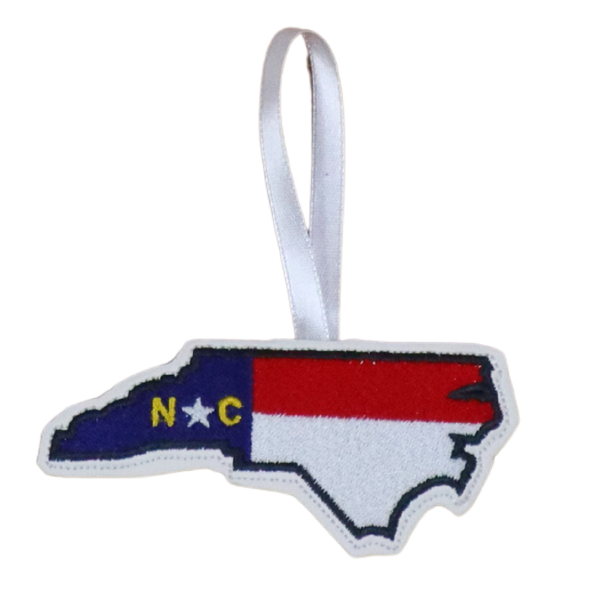 North Carolina * state flag * embroidered ornament