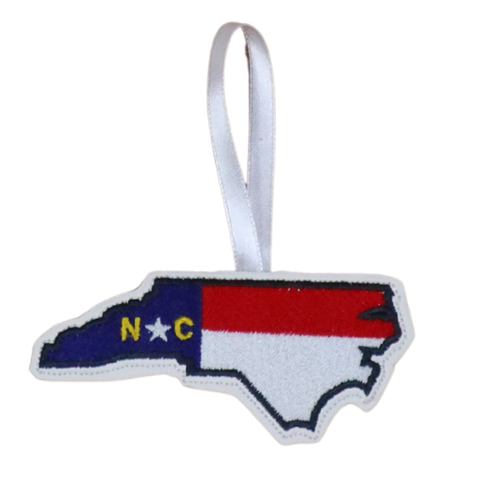 North Carolina * state flag * embroidered ornament