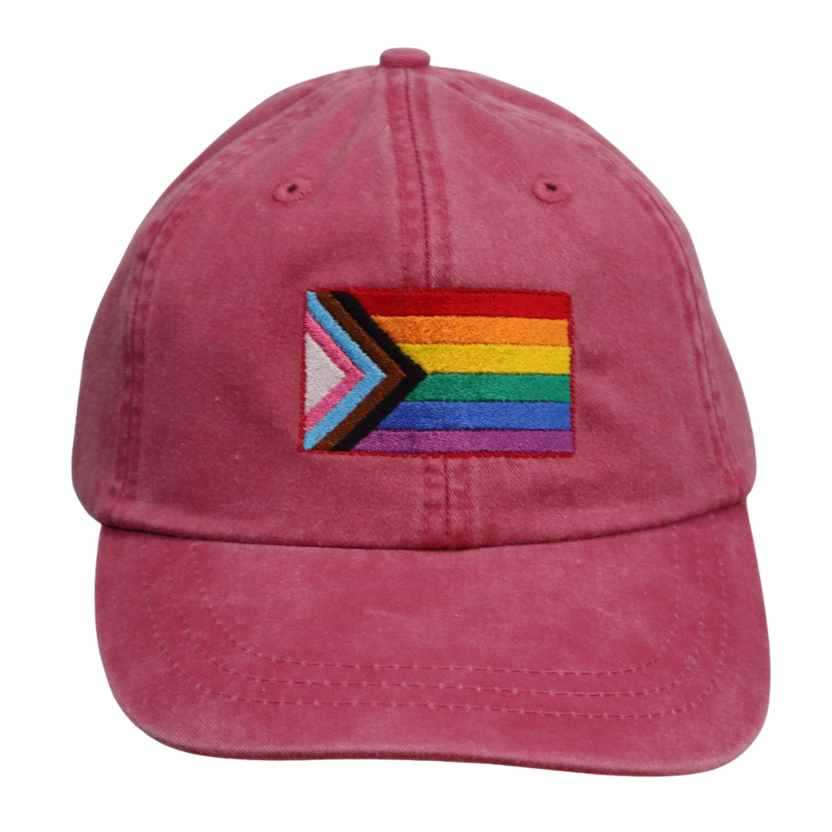 Embroidered Hat * Pride Progress Flag * Nautical Red