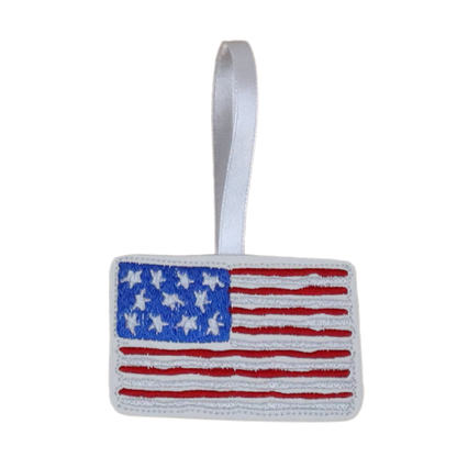 Abstract USA Flag * embroidered ornament
