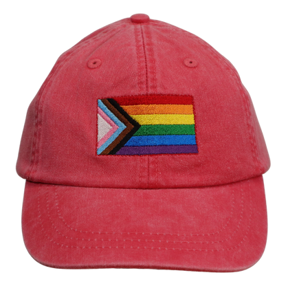 Embroidered Hat * Pride Progress Flag * Poppy