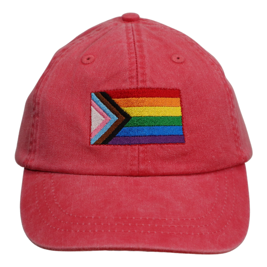 Embroidered Hat * Pride Progress Flag * Poppy