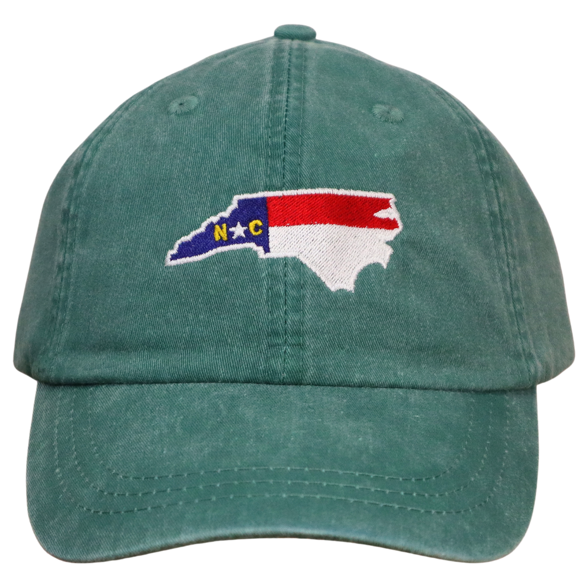 Embroidered Hat * NC Flag Design * Forest