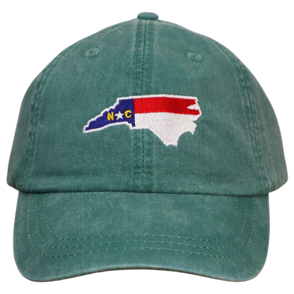 Embroidered Hat * NC Flag Design * Forest