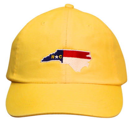 Embroidered Hat * NC Flag Design * Lemon