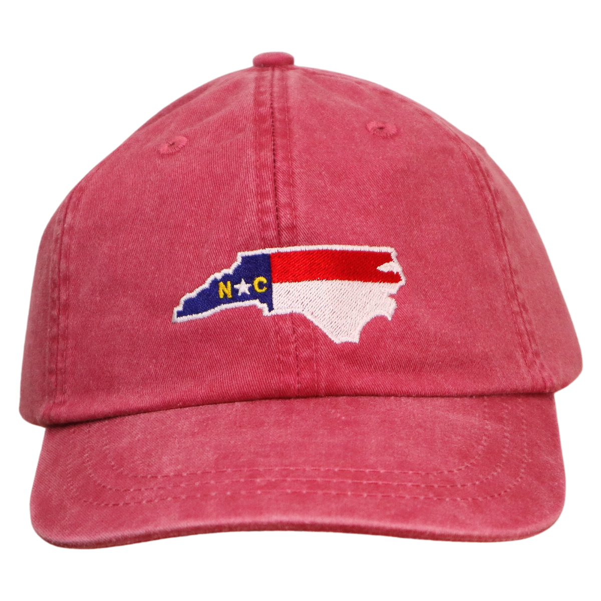 Embroidered Hat * NC Flag Design * Nautical Red