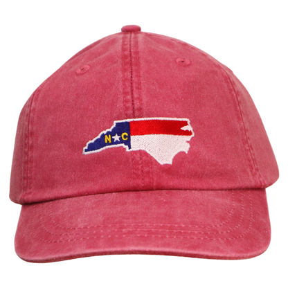 Embroidered Hat * NC Flag Design * Nautical Red