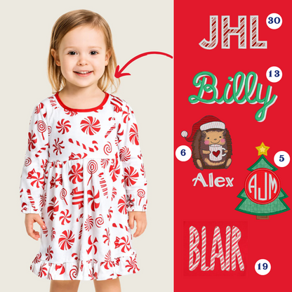 PRE-ORDER ONLY * Kids HOLIDAY GOWN! 2025 * RTS mid-November * Peppermint Pop