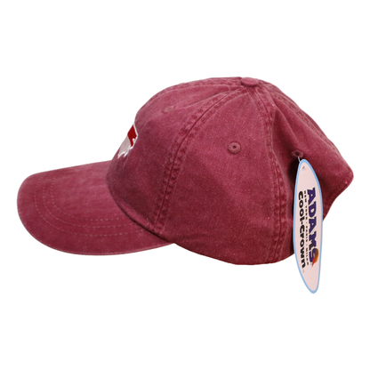 Embroidered Hat * NC Flag Design * Burgundy