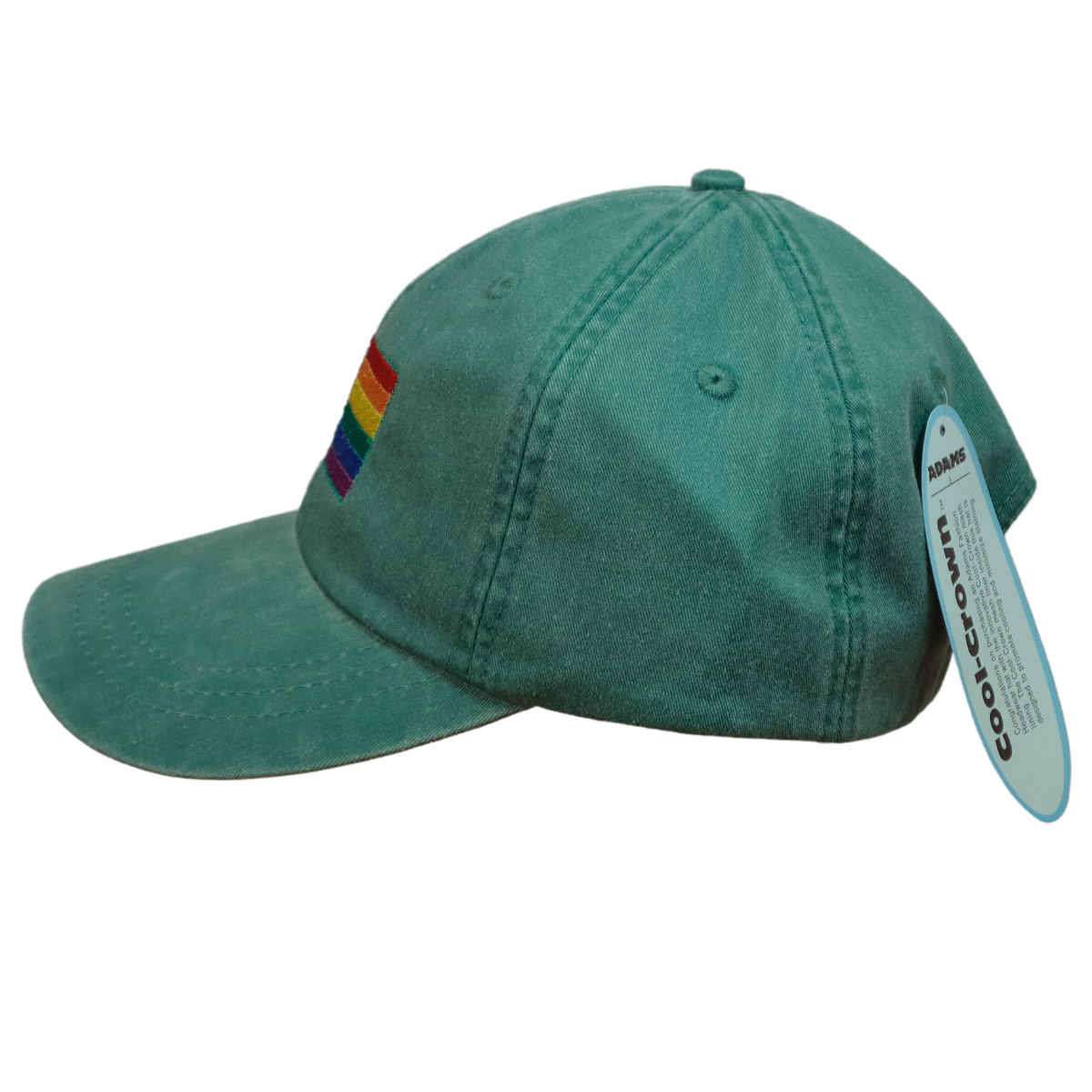 Embroidered Hat * Pride Progress Flag * Forest Green