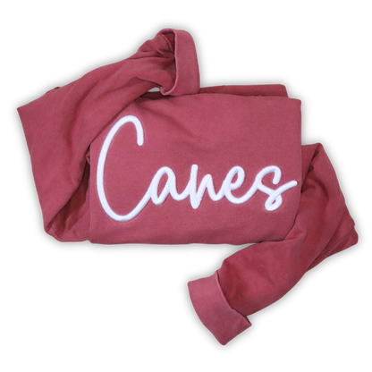 Lightweight Sweatshirt with Puff Cursive (chest only design)