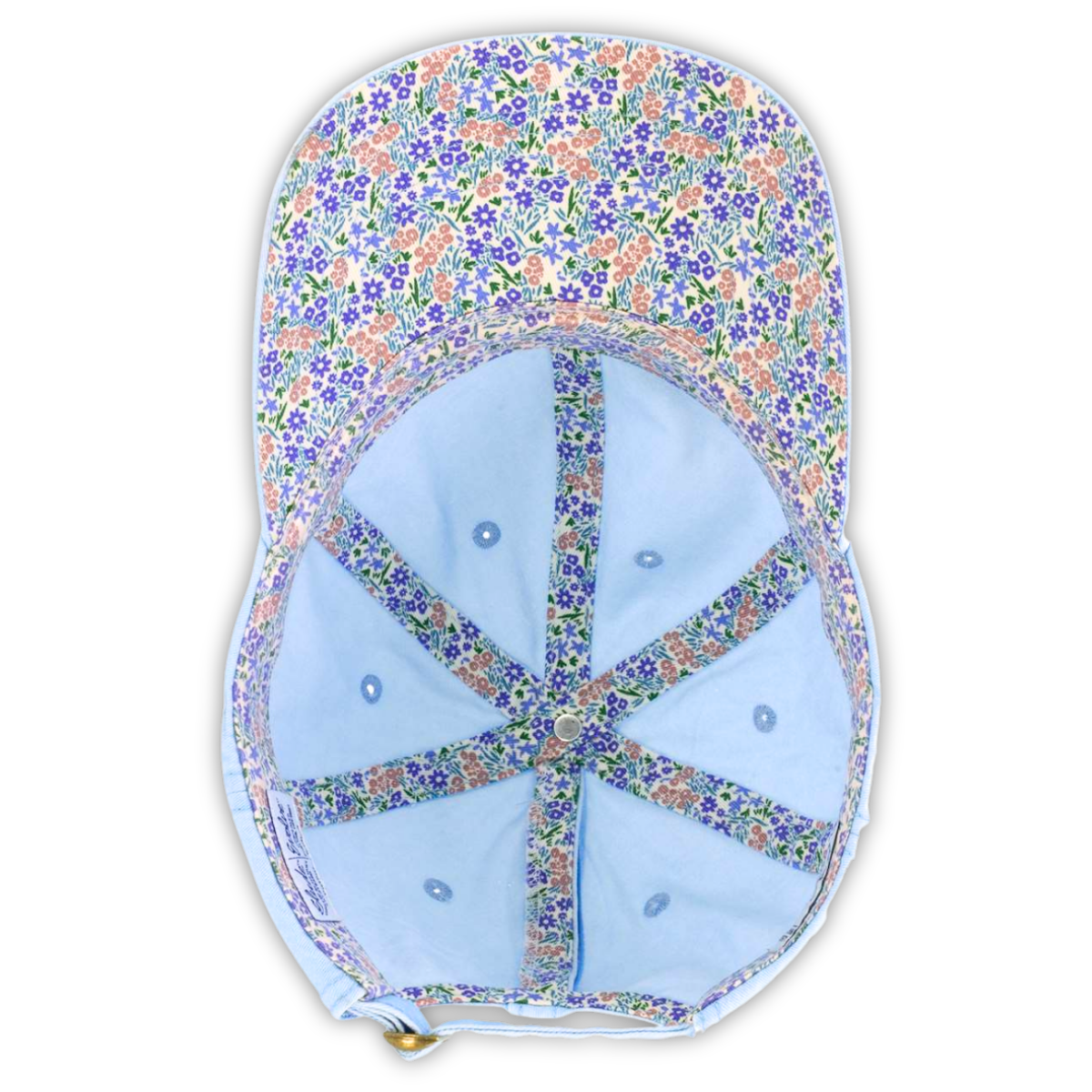 Well Sheeyit * Ponytail Hat * Floral with Periwinkle