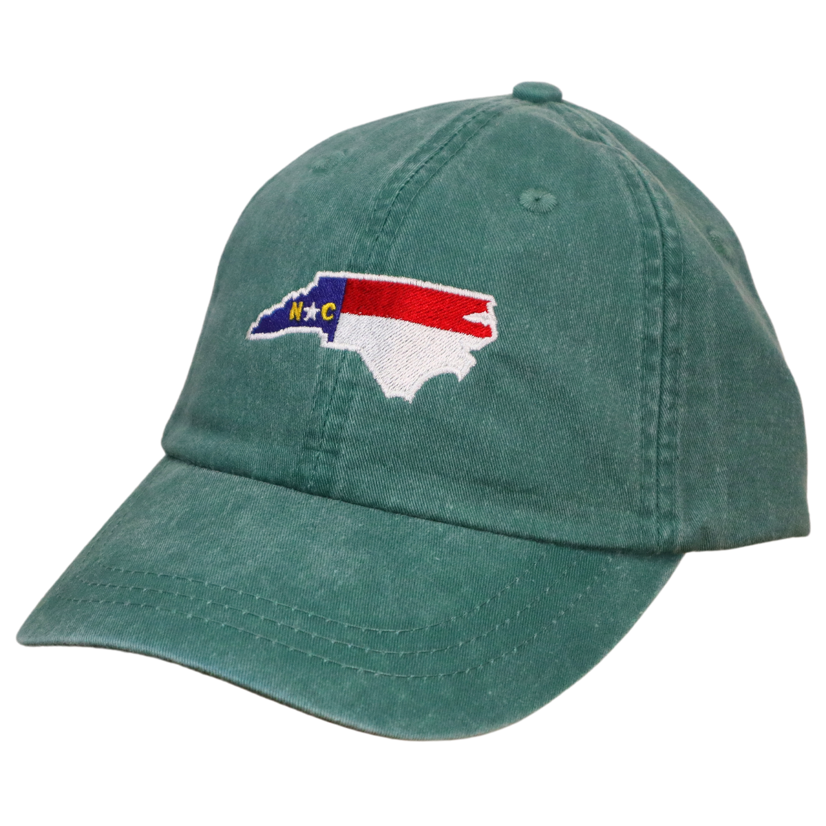Embroidered Hat * NC Flag Design * Forest
