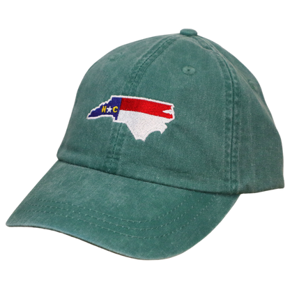 Embroidered Hat * NC Flag Design * Forest