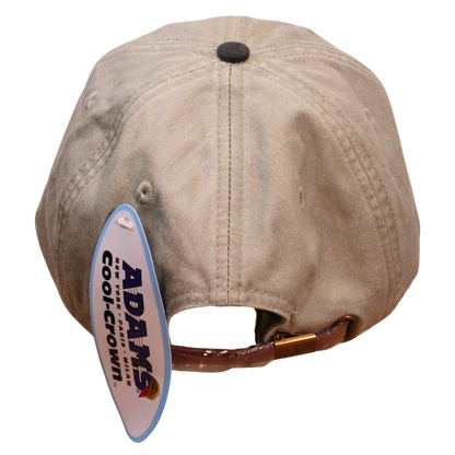 Embroidered Hat * NC Flag Design * Khaki with Brim