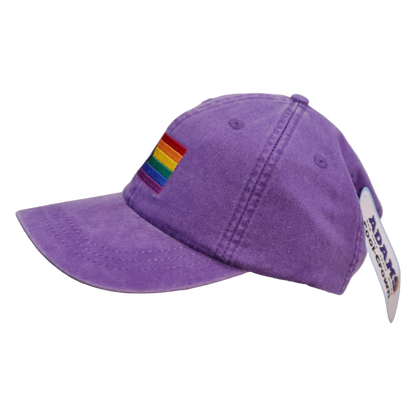 Embroidered Hat * Pride Progress Flag * Grape