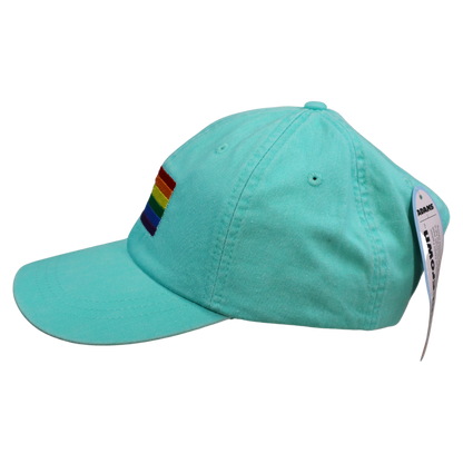 Embroidered Hat * Pride Progress Flag * Seafoam