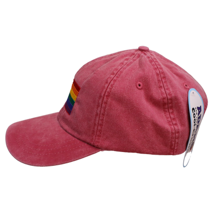 Embroidered Hat * Pride Progress Flag * Nautical Red