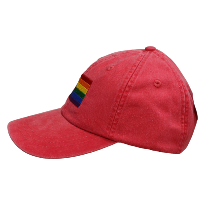 Embroidered Hat * Pride Progress Flag * Poppy