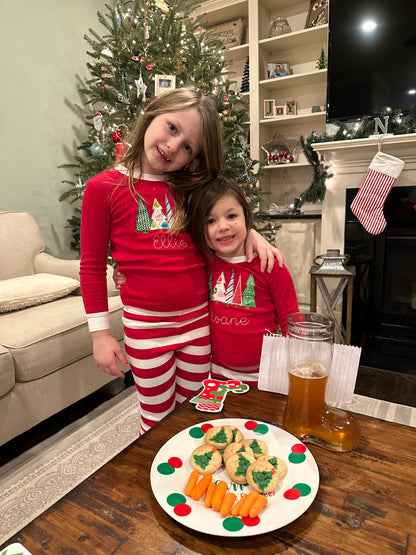 PRE-ORDER ONLY * Kids HOLIDAY PJs! 2025 * RTS mid-November * Green White Stripe