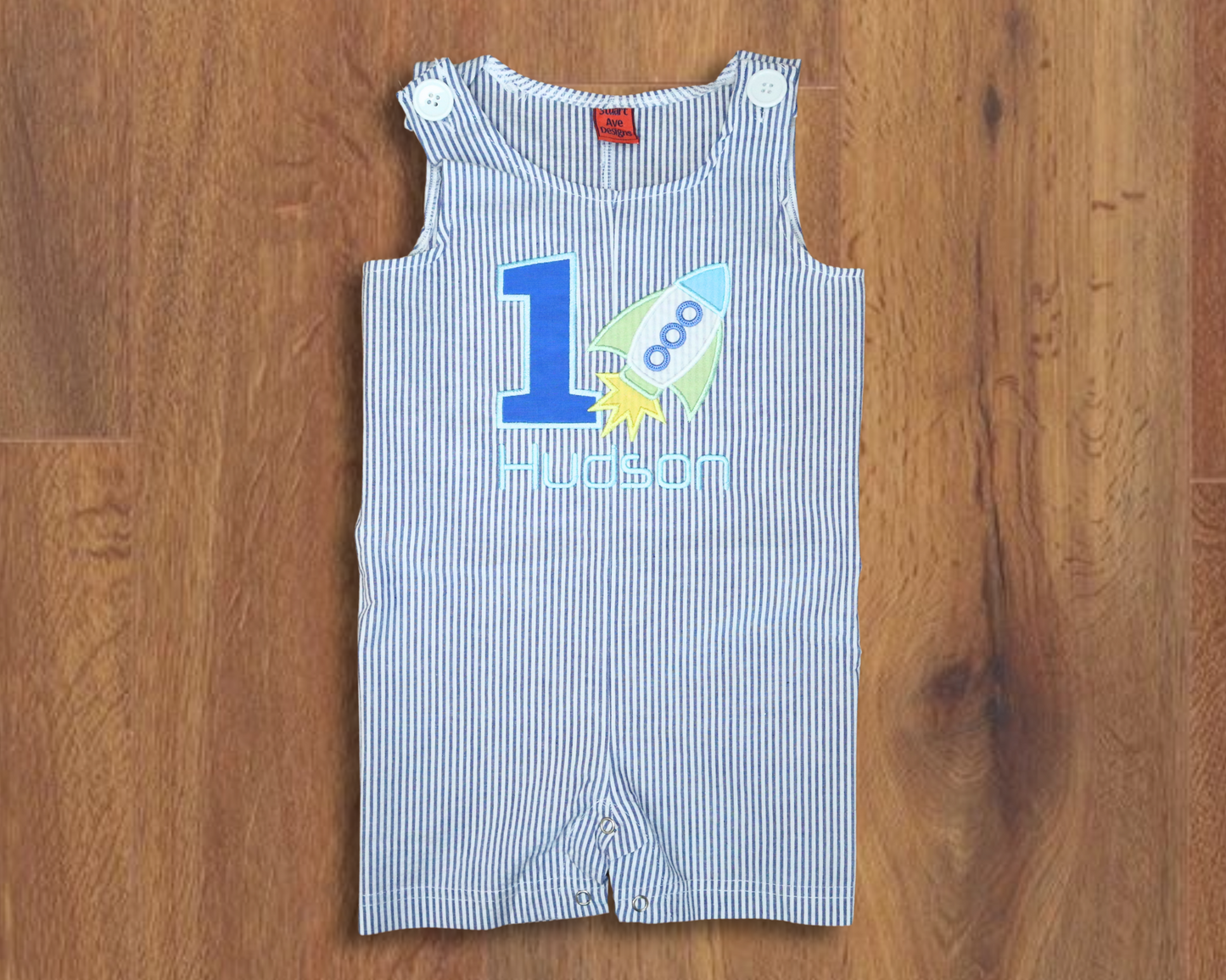 Birthday JonJon - Rocket Ship Applique