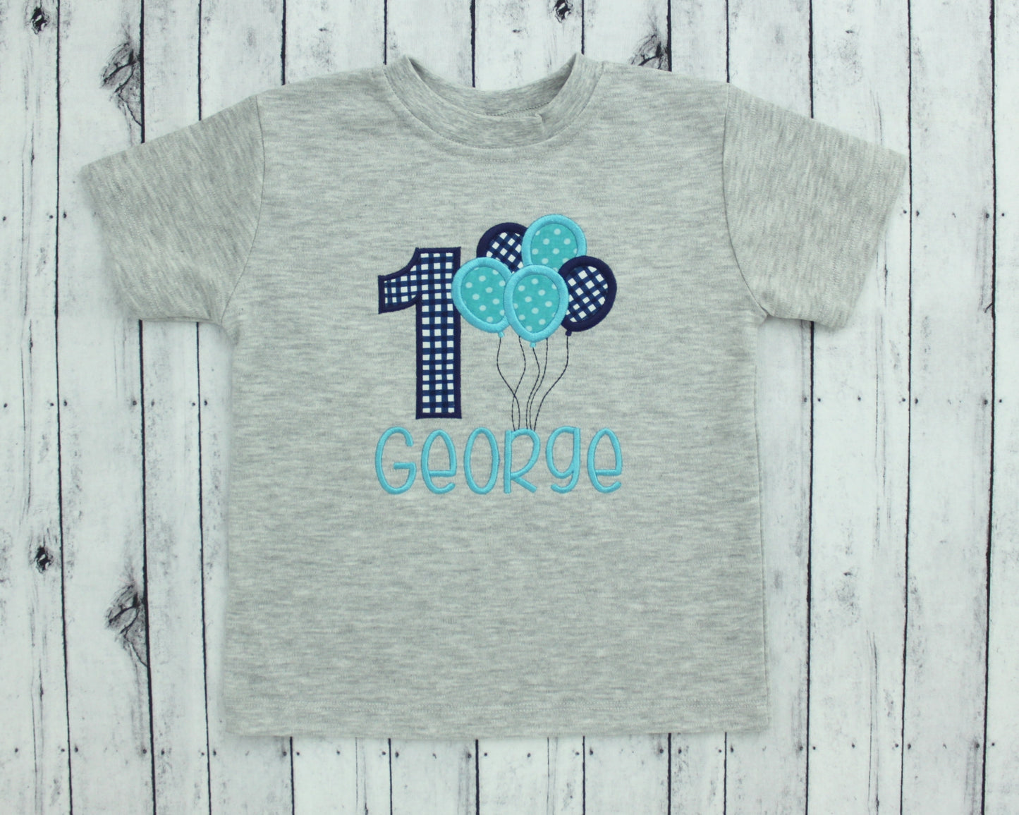 Balloons Birthday Shirt in Blue