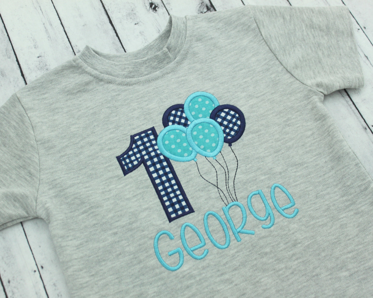 Balloons Birthday Shirt in Blue