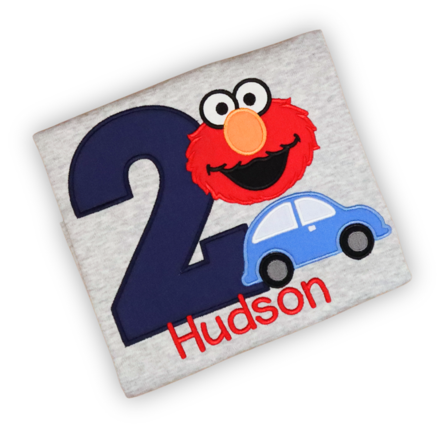 Cars and Red Monster Embroidered Birthday Shirt