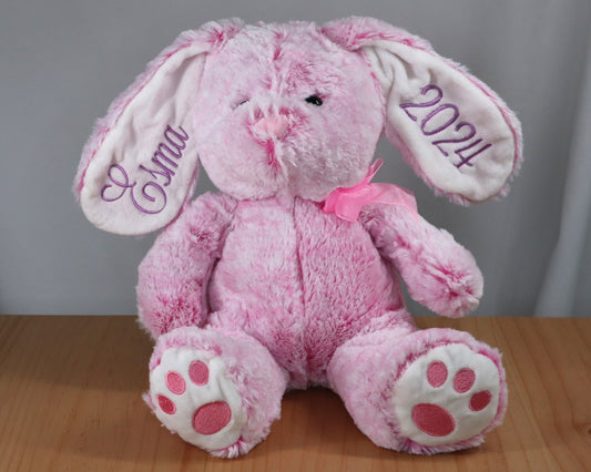 Pink Bunny with 2 ears personalized