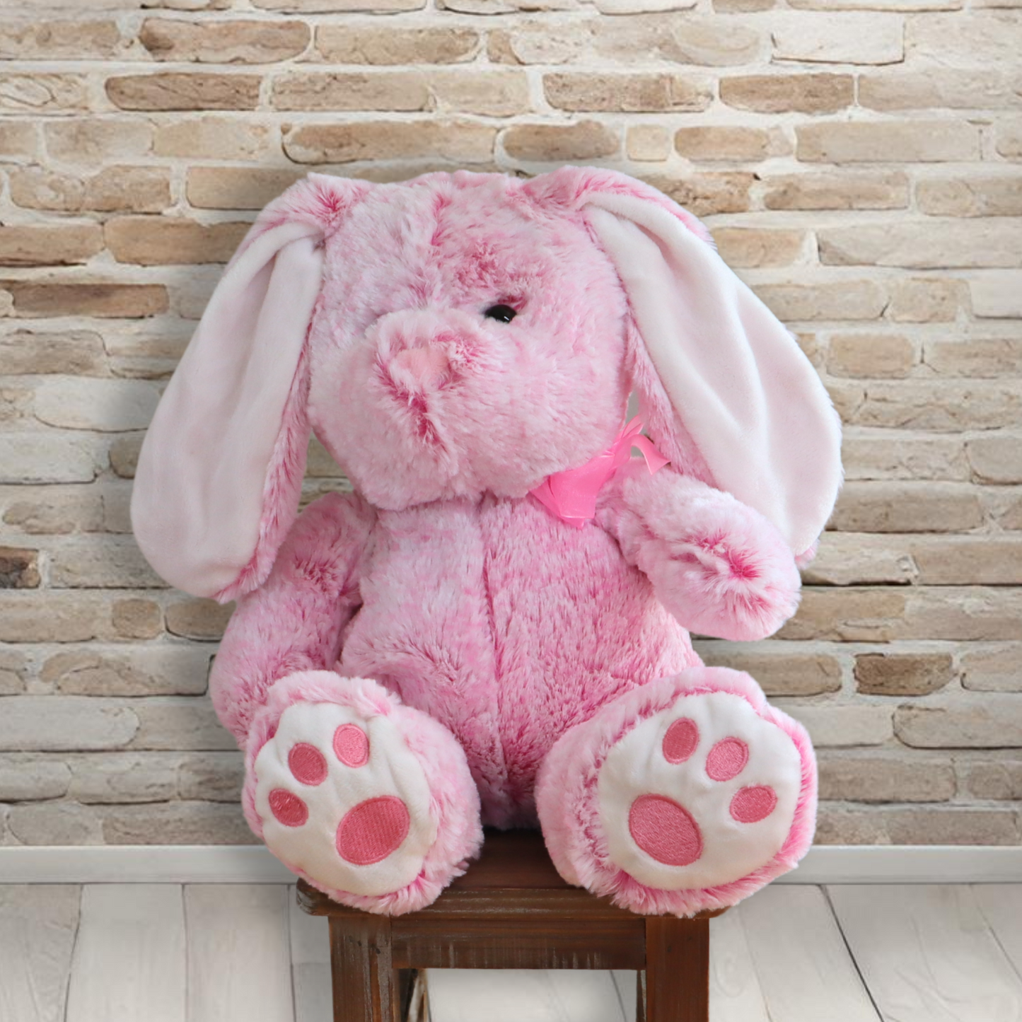 Pink Bunny with 2 ears personalized