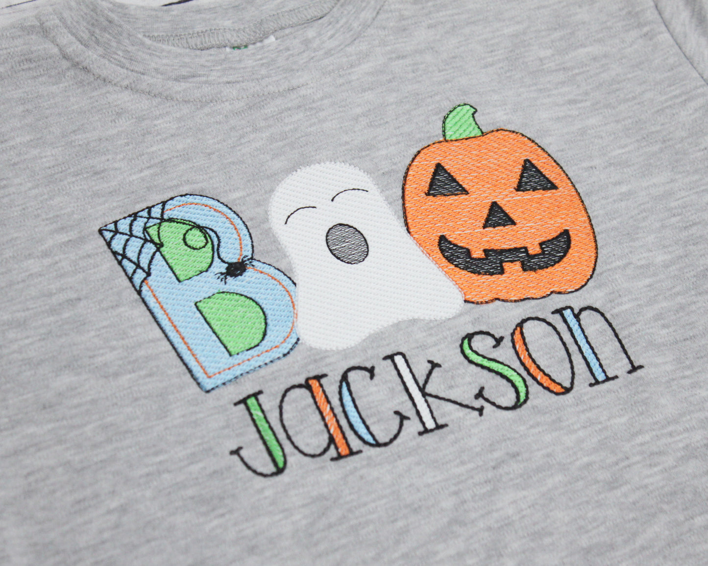 Halloween BOO Embroidered T-Shirt