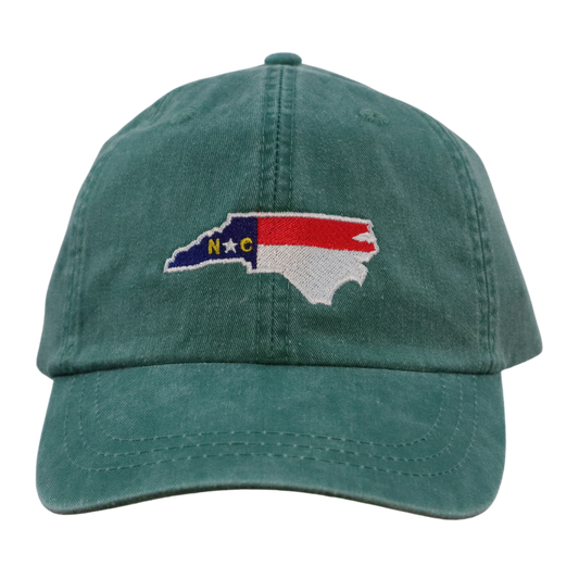 Embroidered Hat * NC Flag Design * Aqua