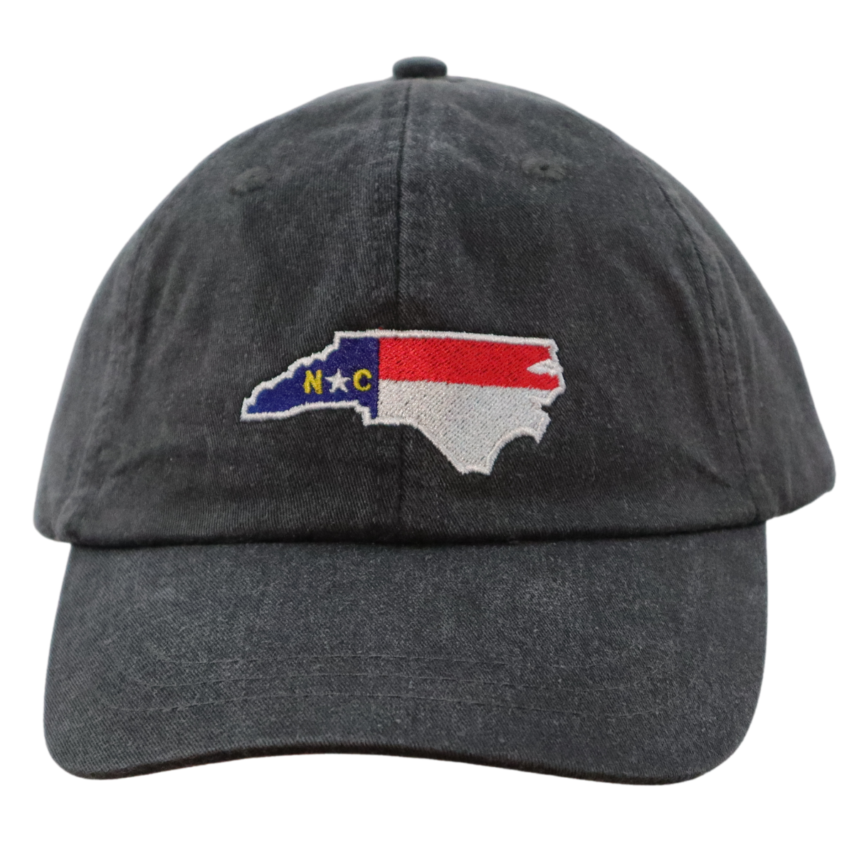 Embroidered Hat * NC Flag Design * Charcoal