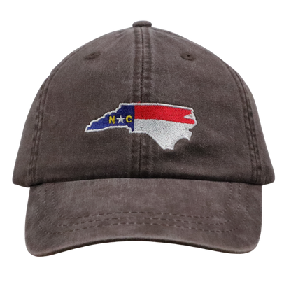 Embroidered Hat * NC Flag Design * Espresso