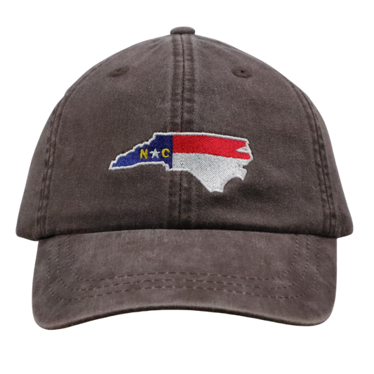 Embroidered Hat * NC Flag Design * Espresso