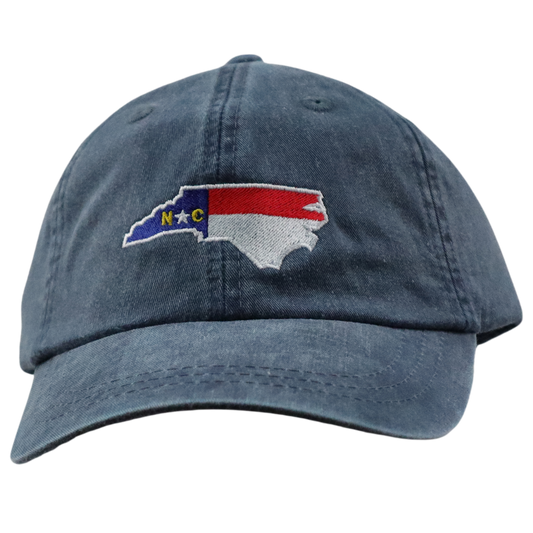 Embroidered Hat * NC Flag Design * Midnight Blue