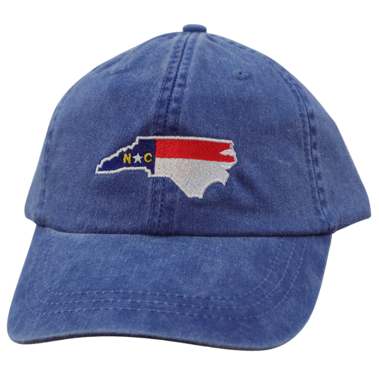 Embroidered Hat * NC Flag Design * Royal