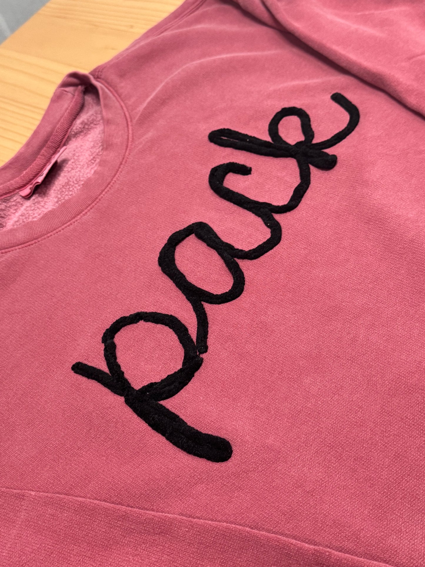 Custom Yarn Embroidery Sweatshirt (Crimson "PACK")