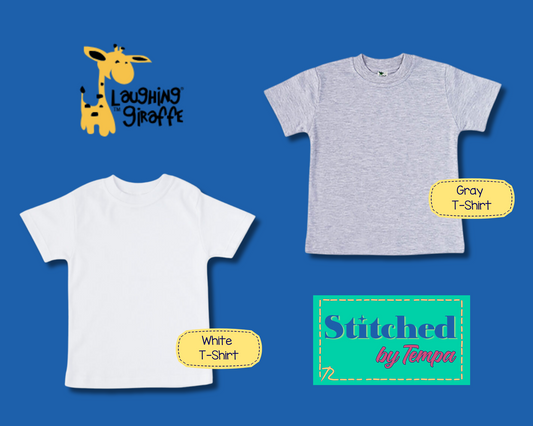 Custom Birthday Tee — Laughing Giraffe Blank