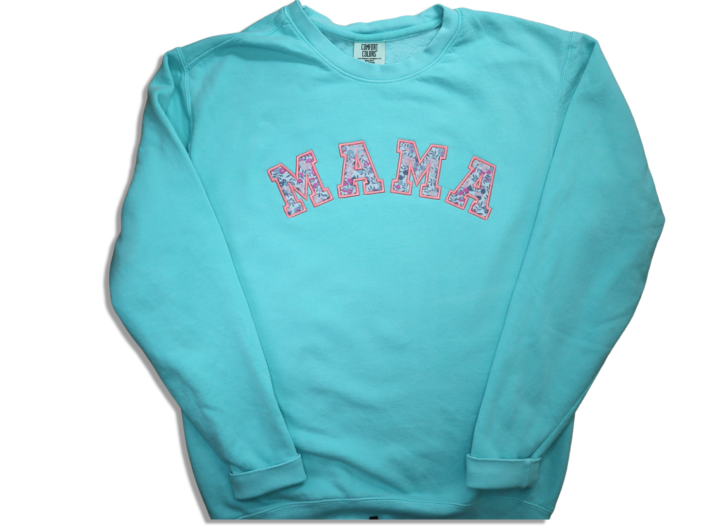 Sweatshirt, applique letters made from onesies