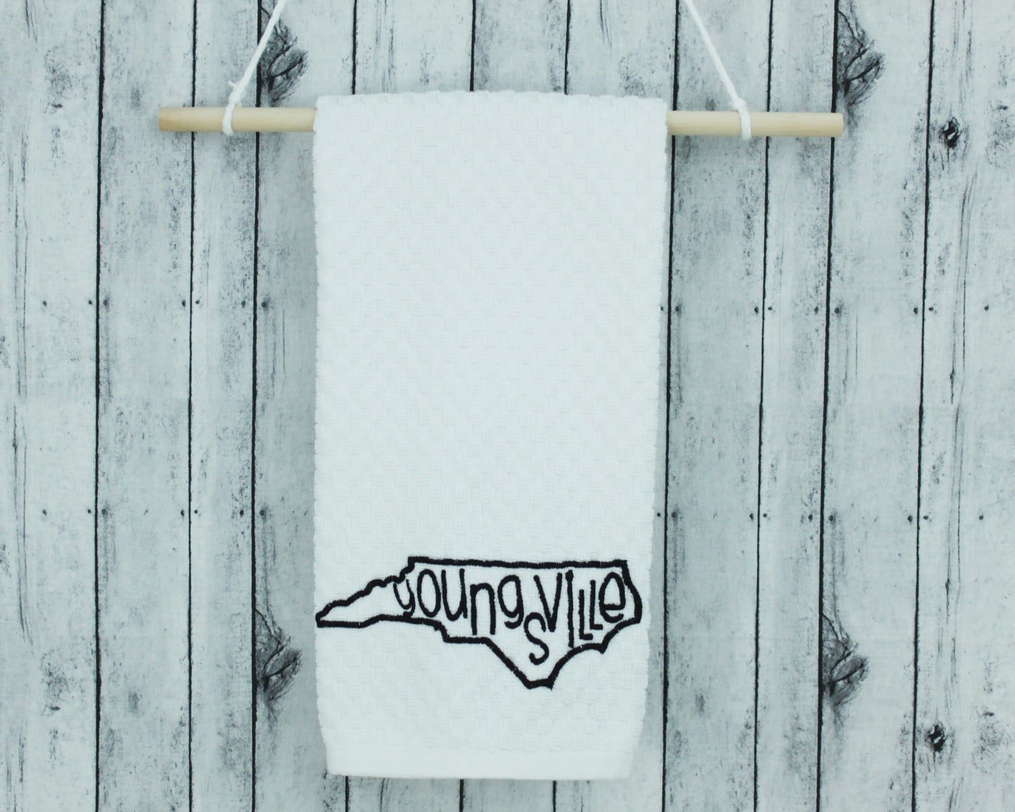 Youngsville, North Carolina Outline Hand Towel