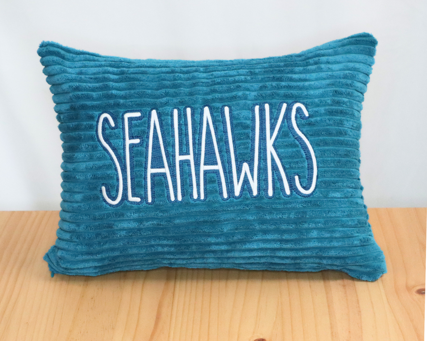 Turquoise, Navy and White Dorm Pillow