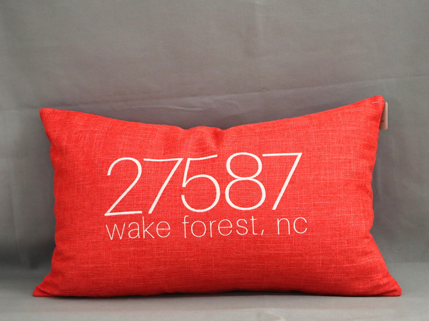 Wake Forest 27587 Lumbar Pillow * Red with White * North Carolina