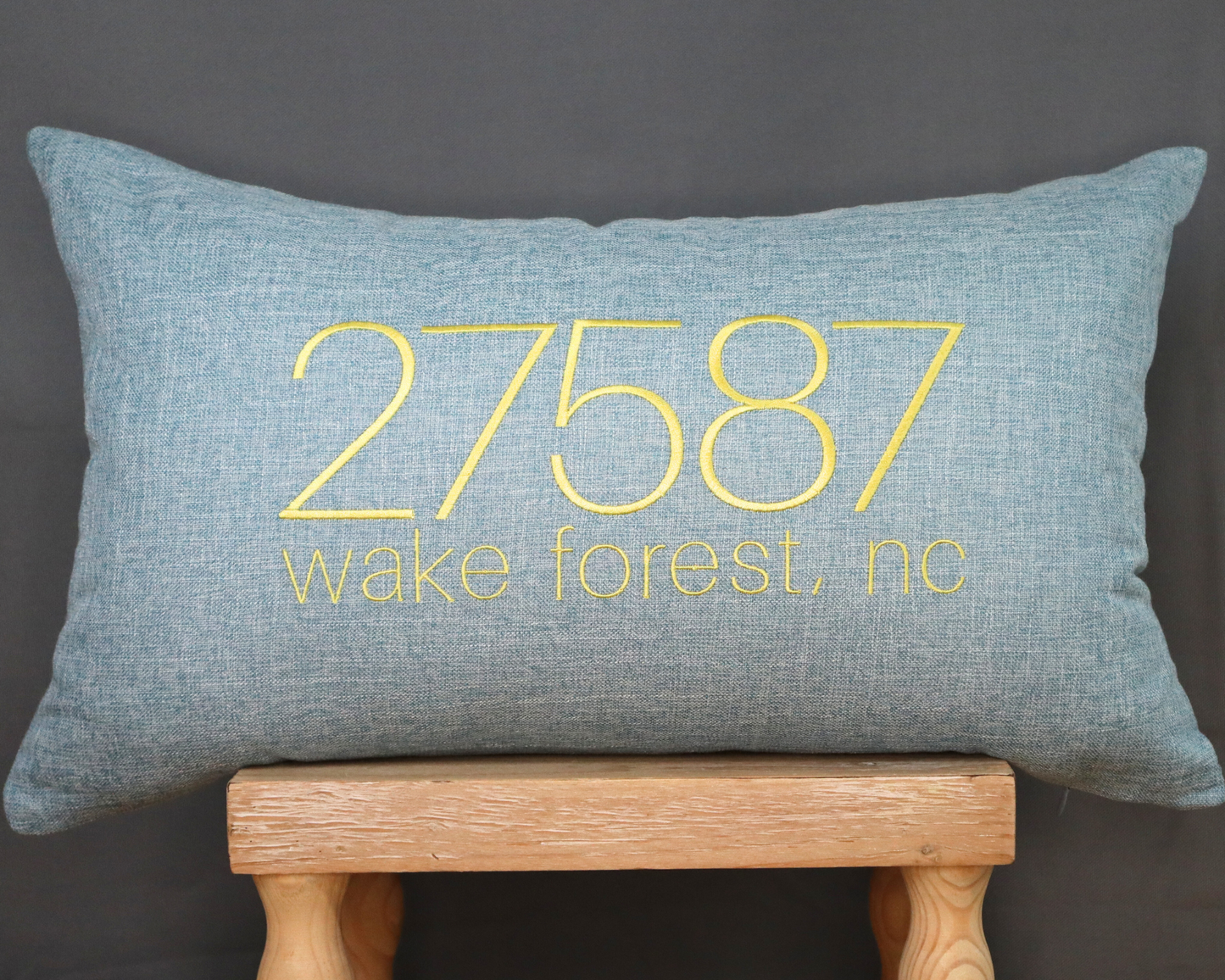 Wake Forest 27587 Lumbar Pillow * Mustard Brown * North Carolina