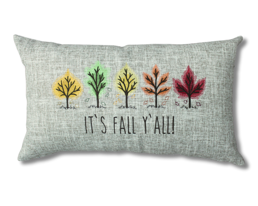 Pillow It's Fall Y'all! Embroidered Design