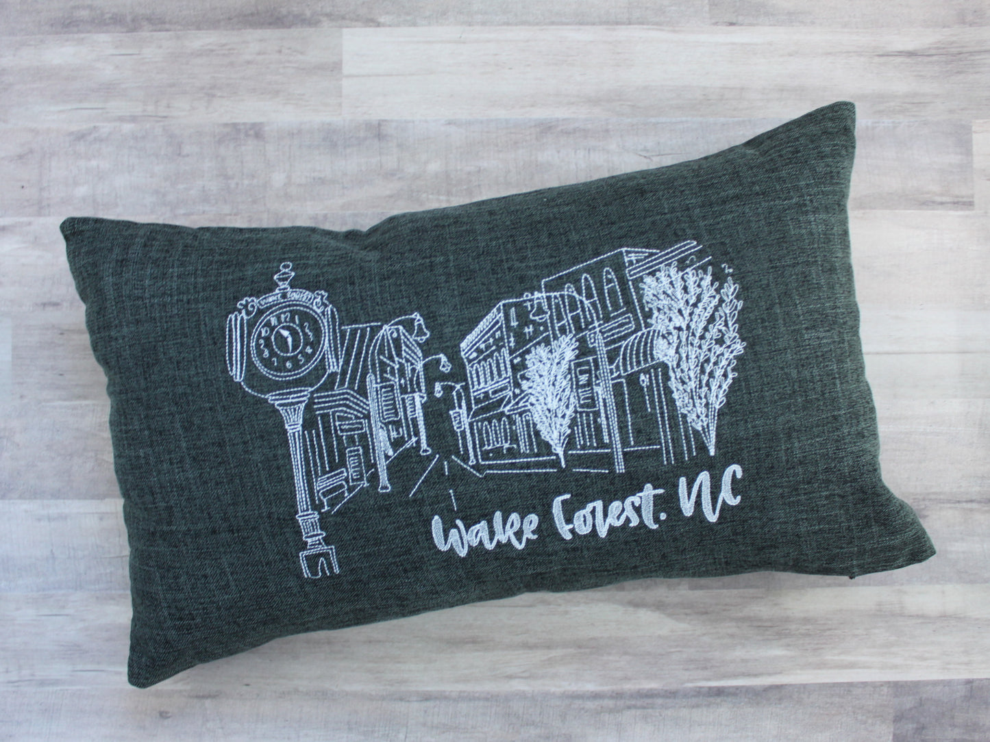 Wake Forest Downtown Scene Pillow (North Carolina)