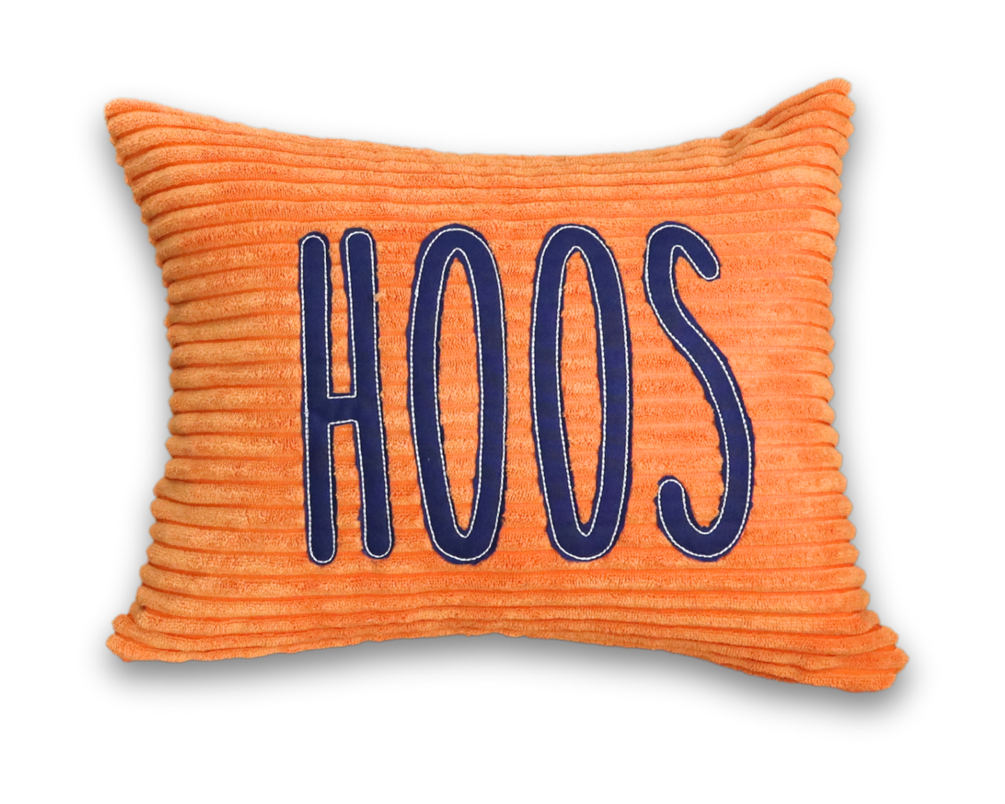 Orange, Navy, and White Dorm Pillow