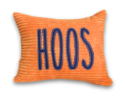 Orange, Navy, and White Dorm Pillow