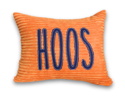 Orange, Navy, and White Dorm Pillow